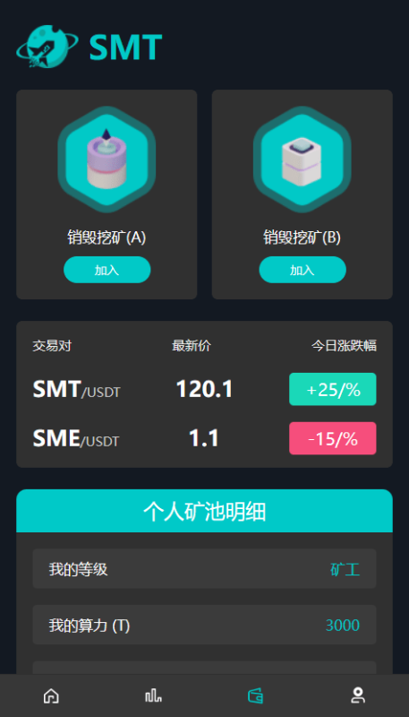 【DAPP挖矿源码】SMT挖矿理财源码-矿池 挖矿 借贷等等功能-好易源码网