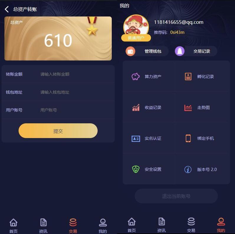 虚拟币投资理财系统源码演示图-04