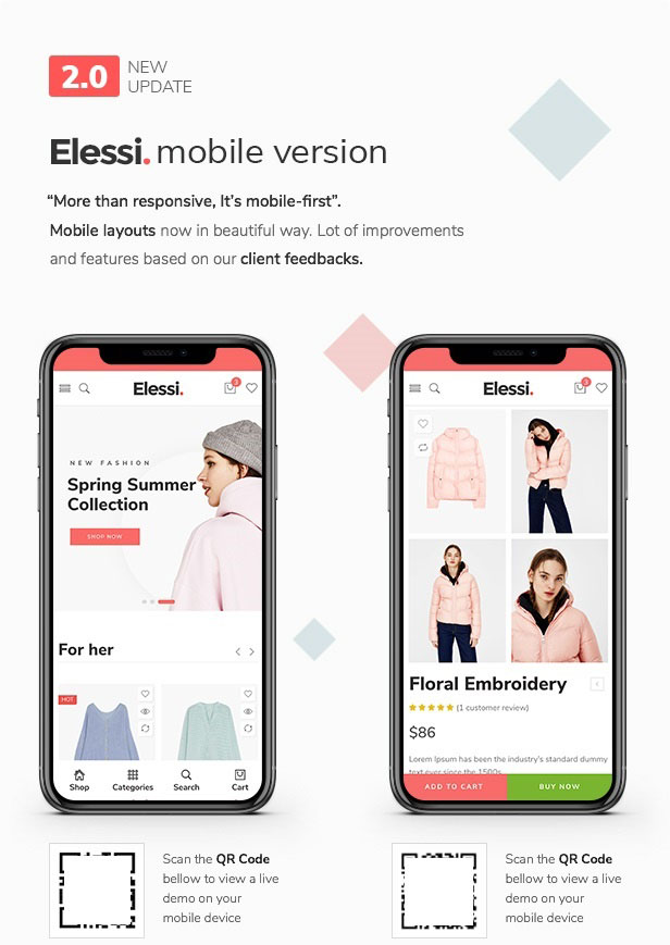 Elessi–Ajax极简风多功能商城源码演示图_01