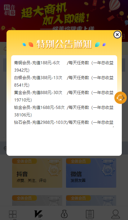 抖音短视频点赞任务系统演示图_04