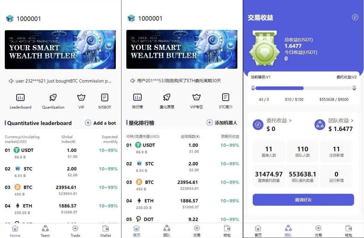 中英文区块链投资系统源码 区块链量化交易系统源码 区块链量化机器人系统源码-好易源码网