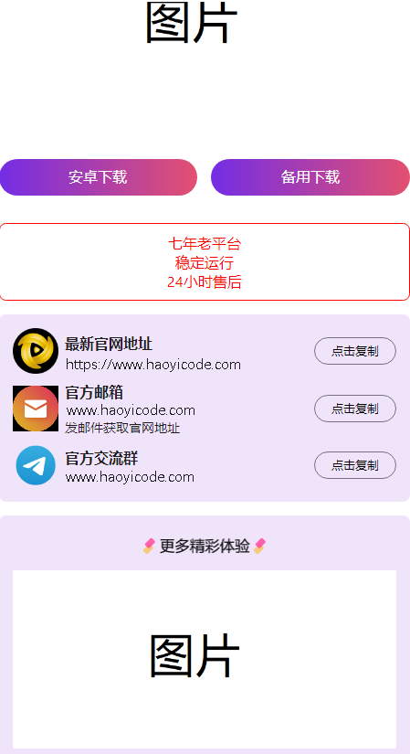 全新首发软件宣传单页源码-好易源码网