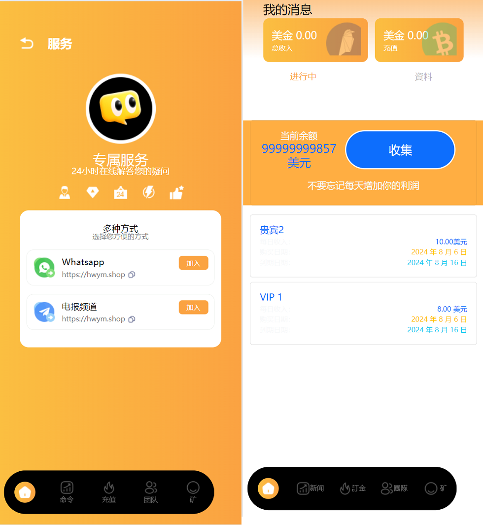 USDT挖矿投资理财系统源码演示图_04