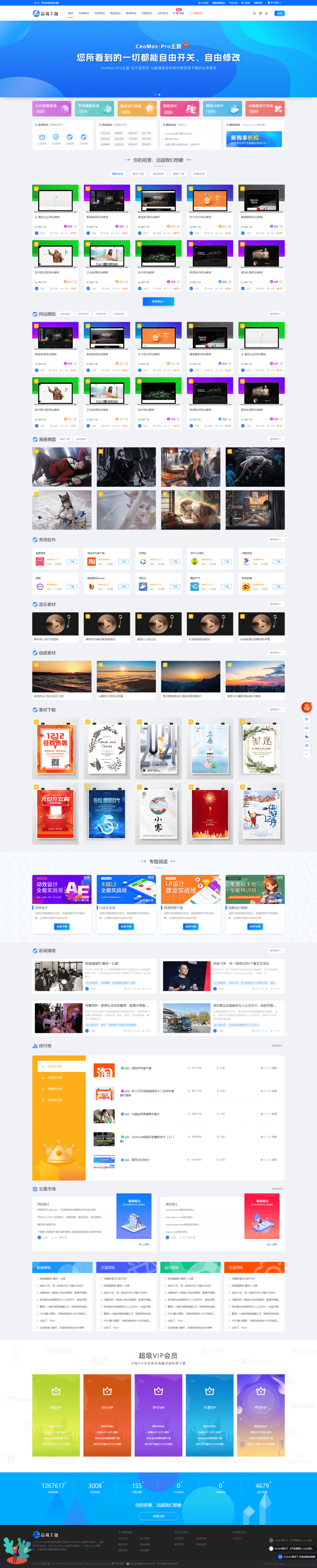 WordPress系统 CeoMax-Pro付费资源下载总裁主题v7.6开心版-好易源码网