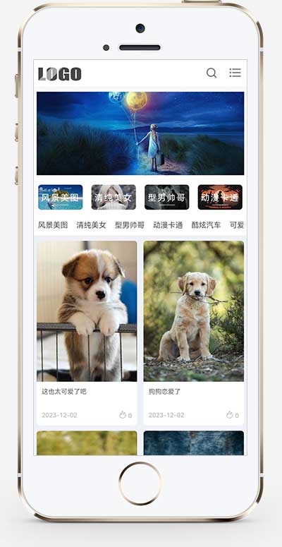 响应式图片壁纸类网站模板源码演示图_02