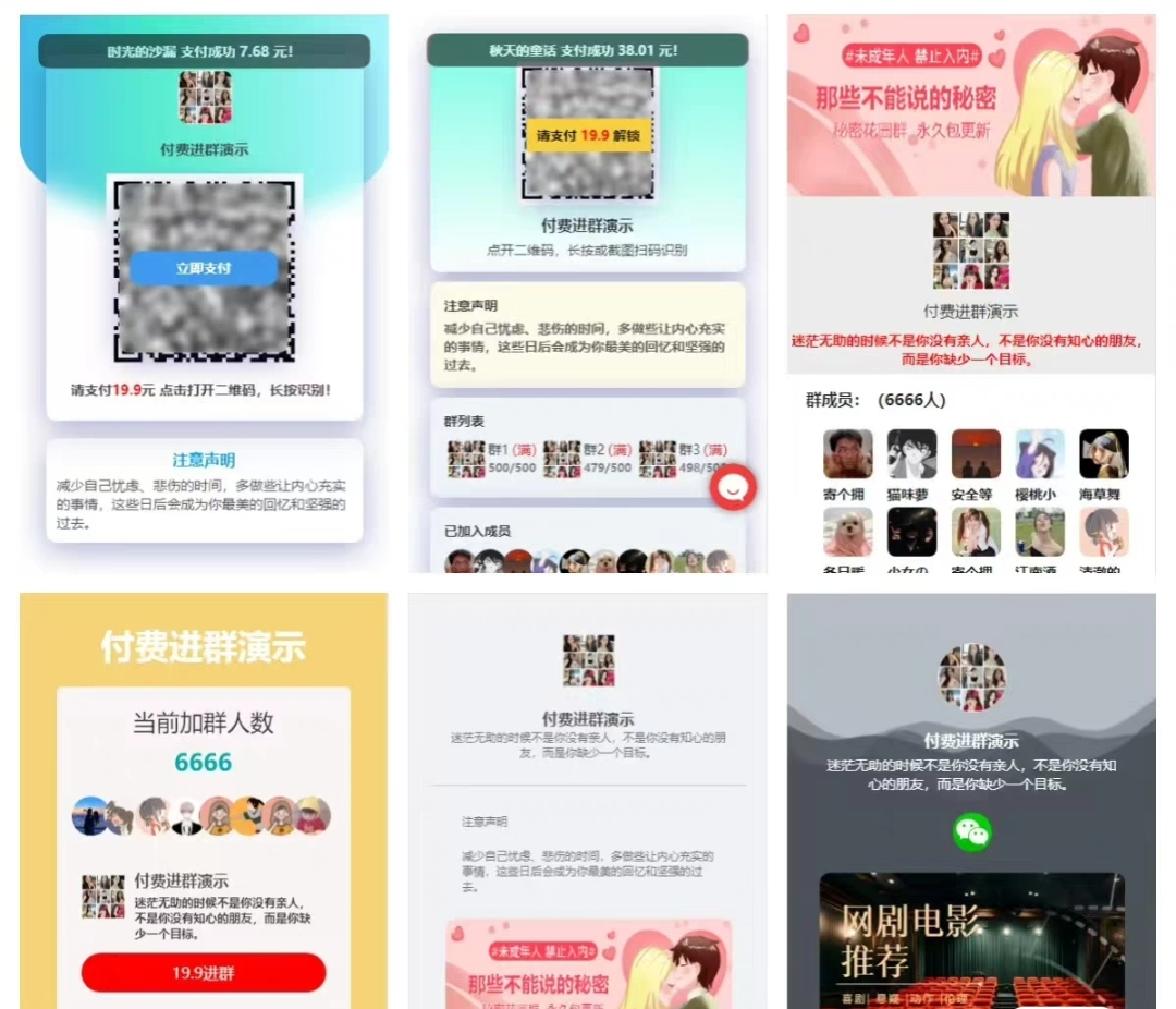 wp付费进群系统V3主题源码演示图_02