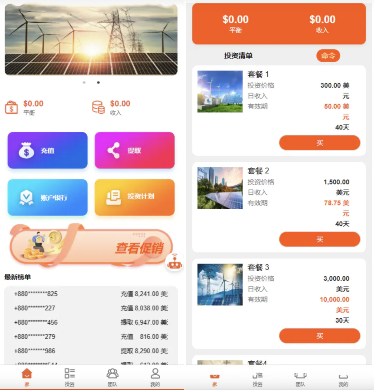 海外投资理财源码 英文版投资分销源码-好易源码网