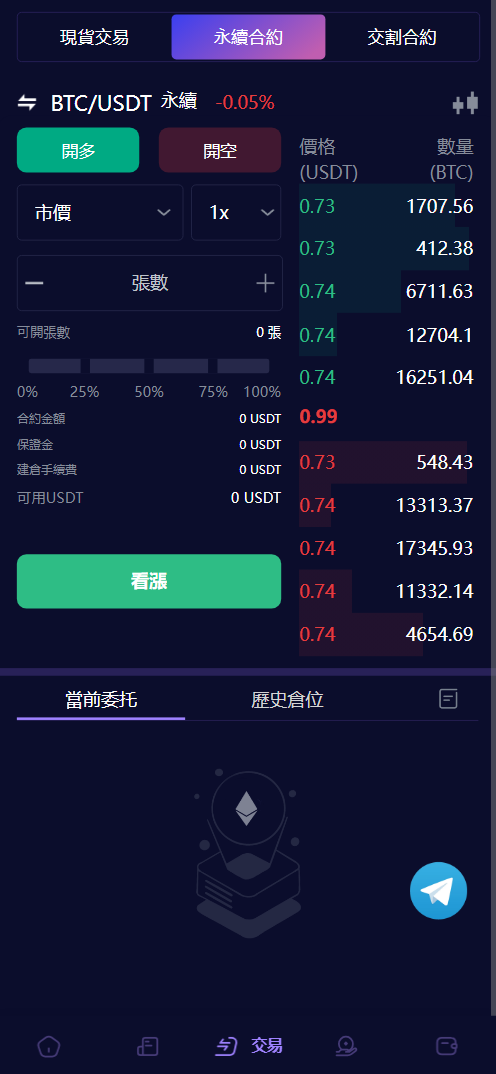 Vexus虚拟货币交易所源码手机端测试图_04