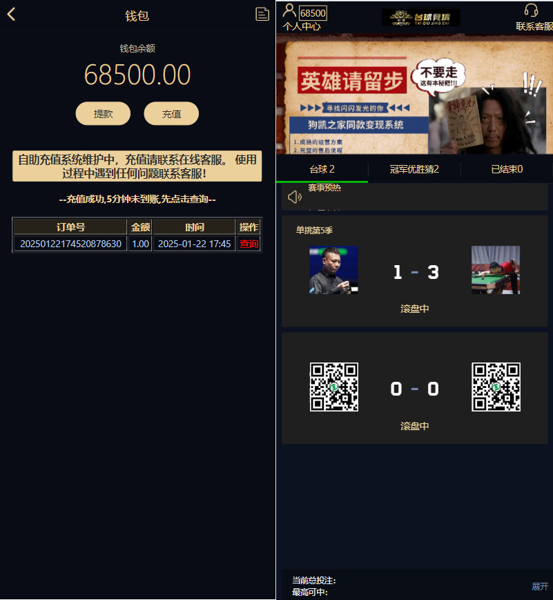 全新游戏胜负竞猜系统_台球有奖竞猜源码 自定义赛事竞猜系统源码-好易源码网