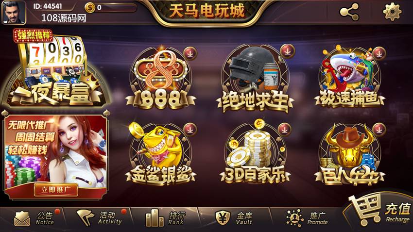 一夜暴富天马电玩棋牌娱乐-演示图_02