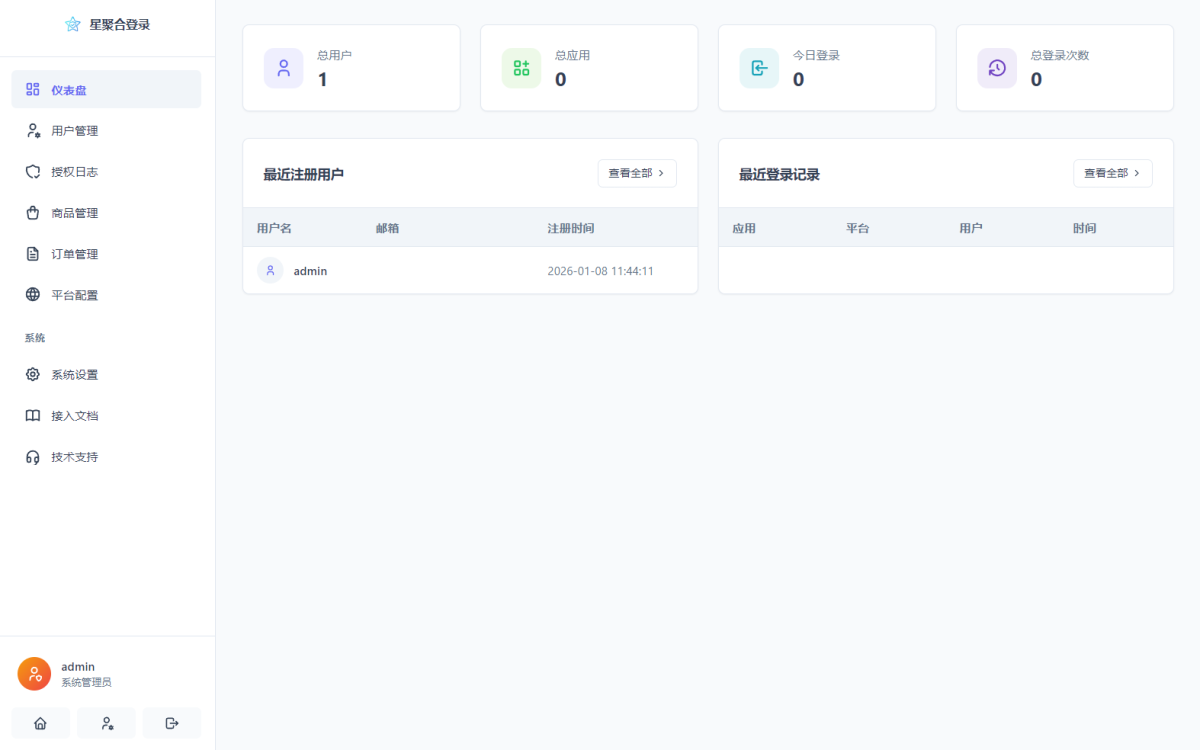 聚合登录系统源码演示图_02