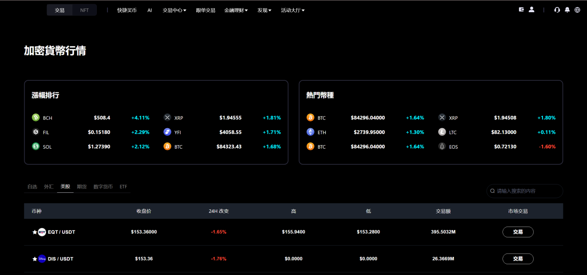 Bitinvests交易所源码PC端演示图_08