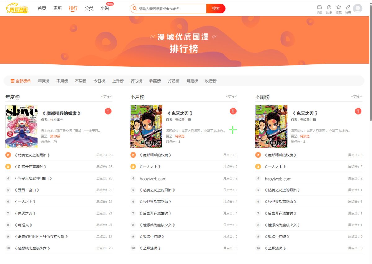 漫画小说系统源码-演示图_05