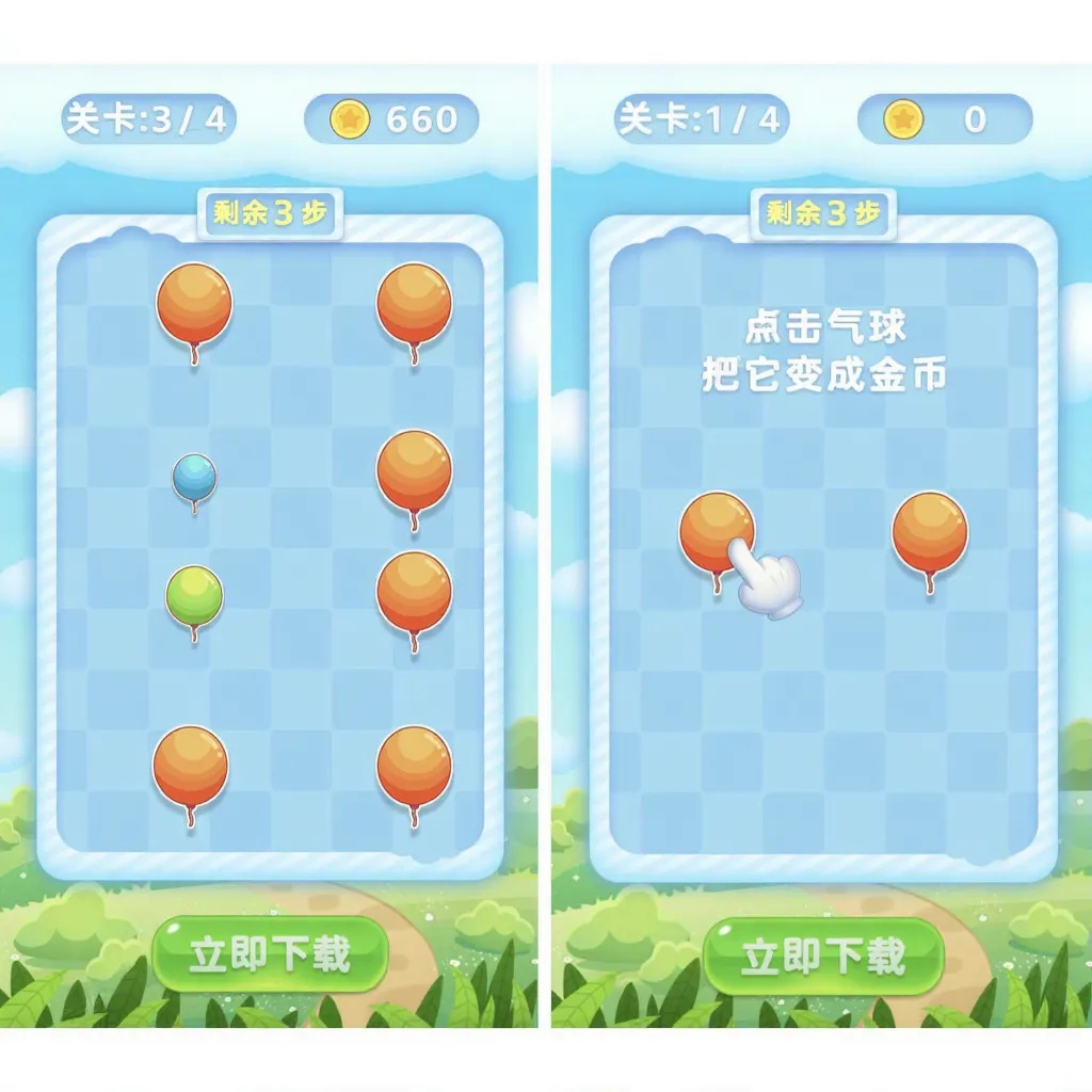 Cocos Creator气球大消除小游戏源码-完整可运行Demo-好易源码网