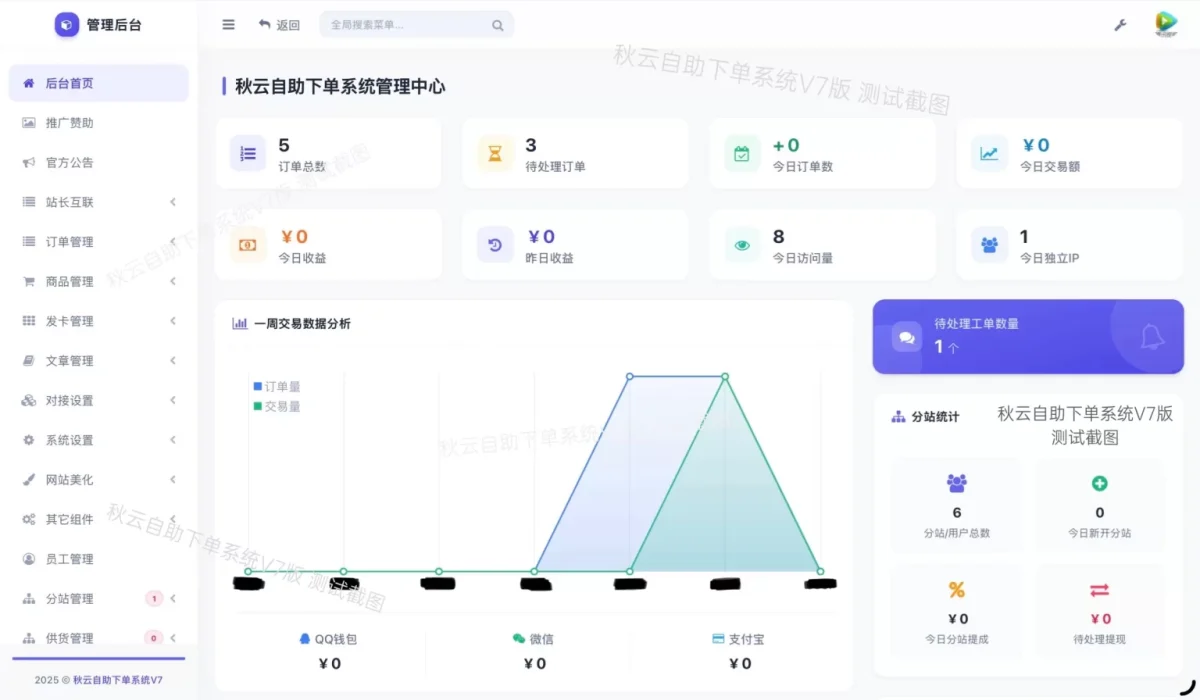 全新二开美化版彩虹云商城源码_秋云自助下单系统源码-好易源码网