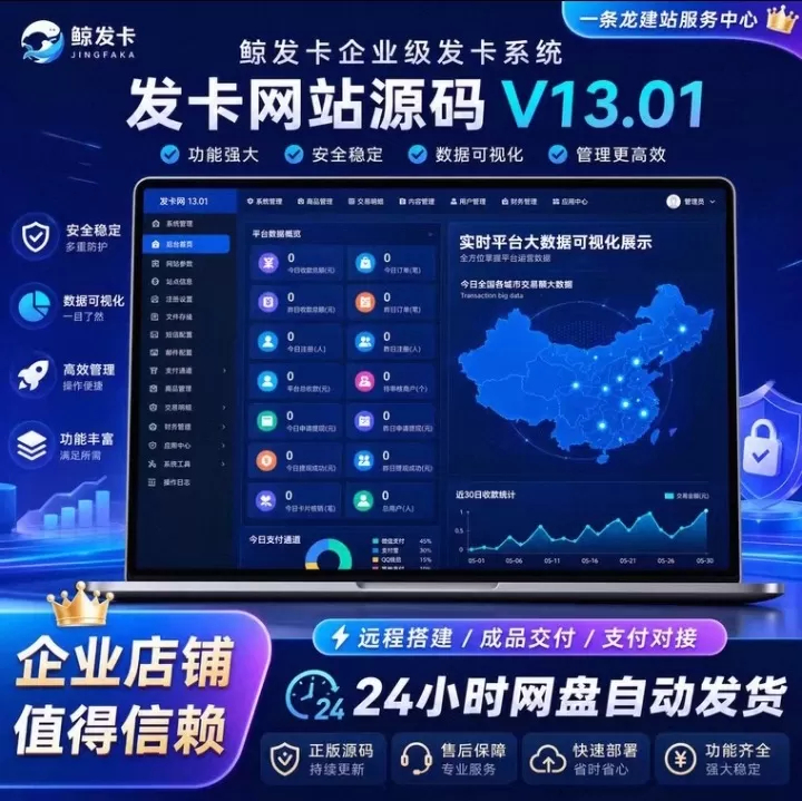 免授权版本鲸发卡系统v13.01_企业级发卡系统源码-好易源码网