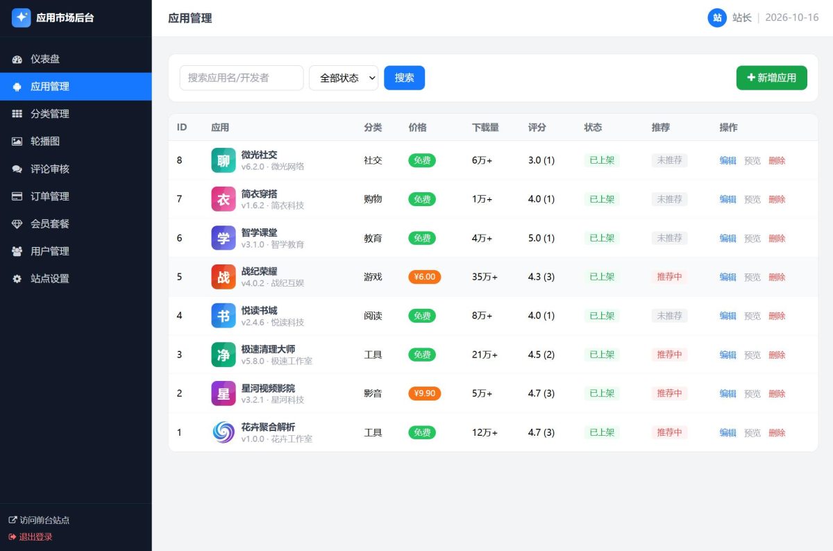 应用app市场网站系统源码-测试图_08